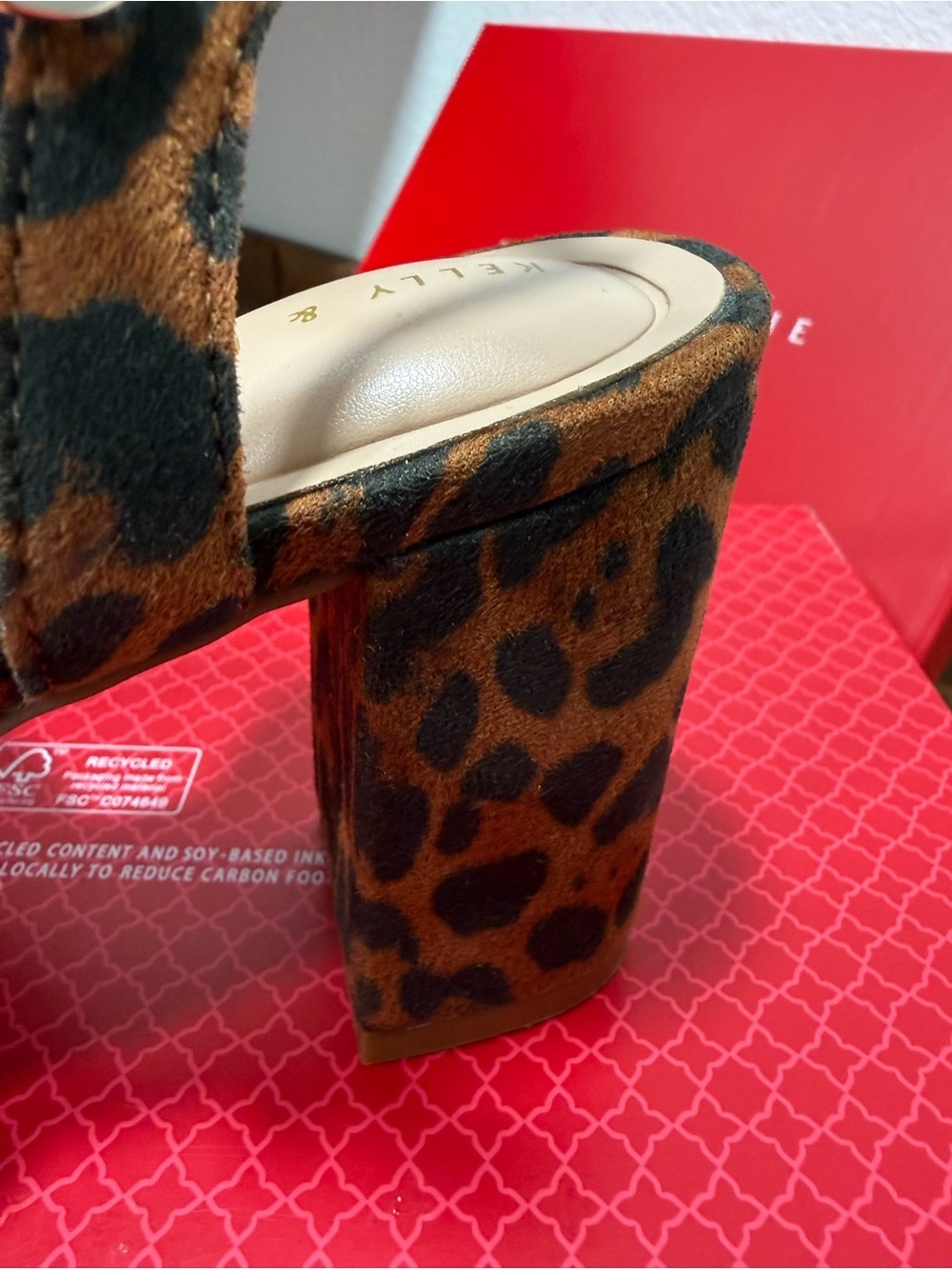 Leopard Print Bow Ankle-Strap Women shoes - Picture 9 of 13